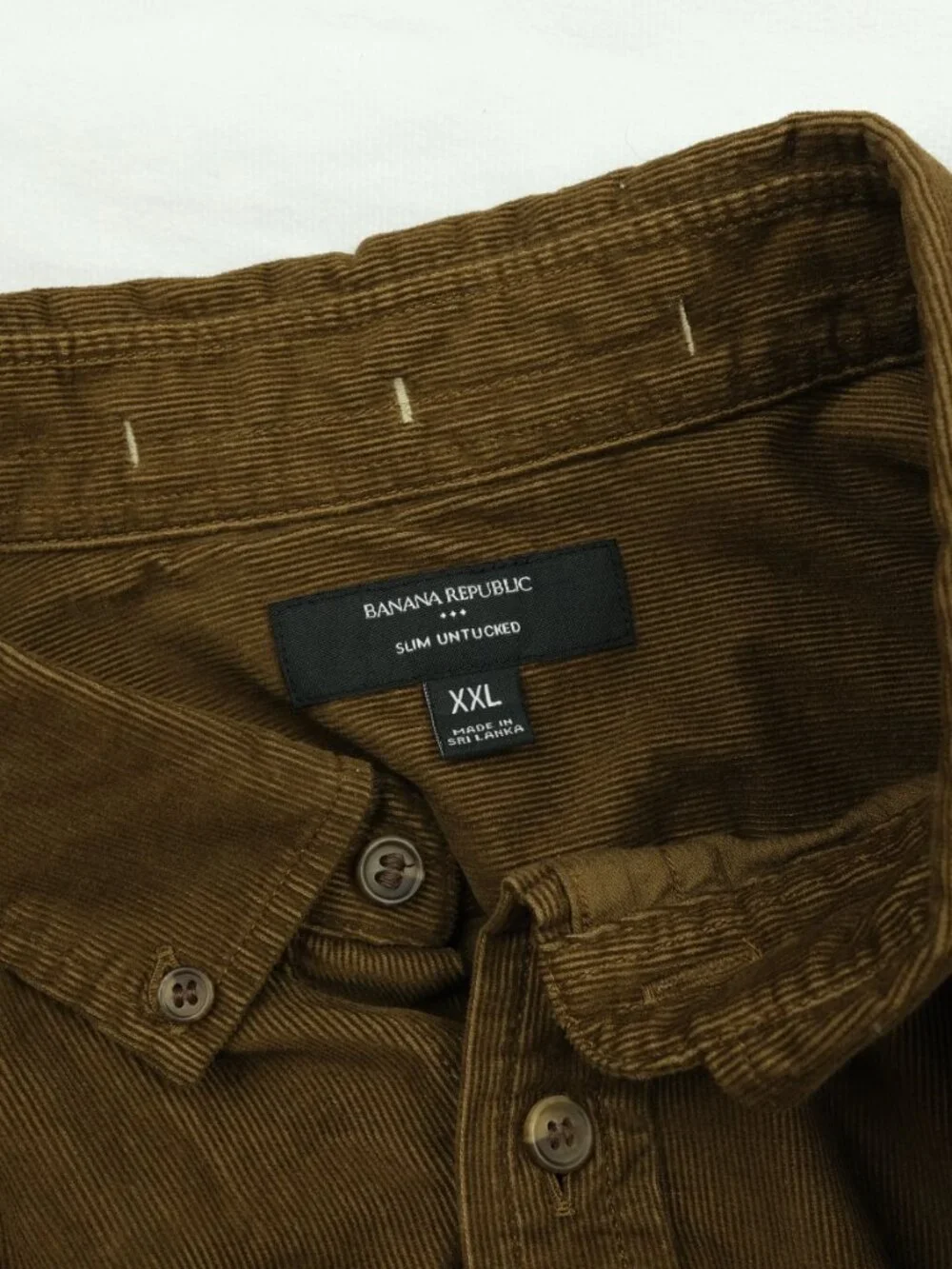 Banana Republic Standard-Fit Corduroy Shirt Brown XXL